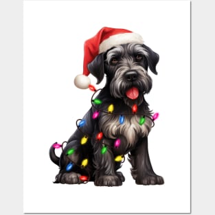 Christmas Giant Schnauzer Posters and Art